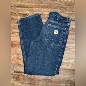 Carhartt FR NFPA 2112 Men’s straight blue jeans. 32x32